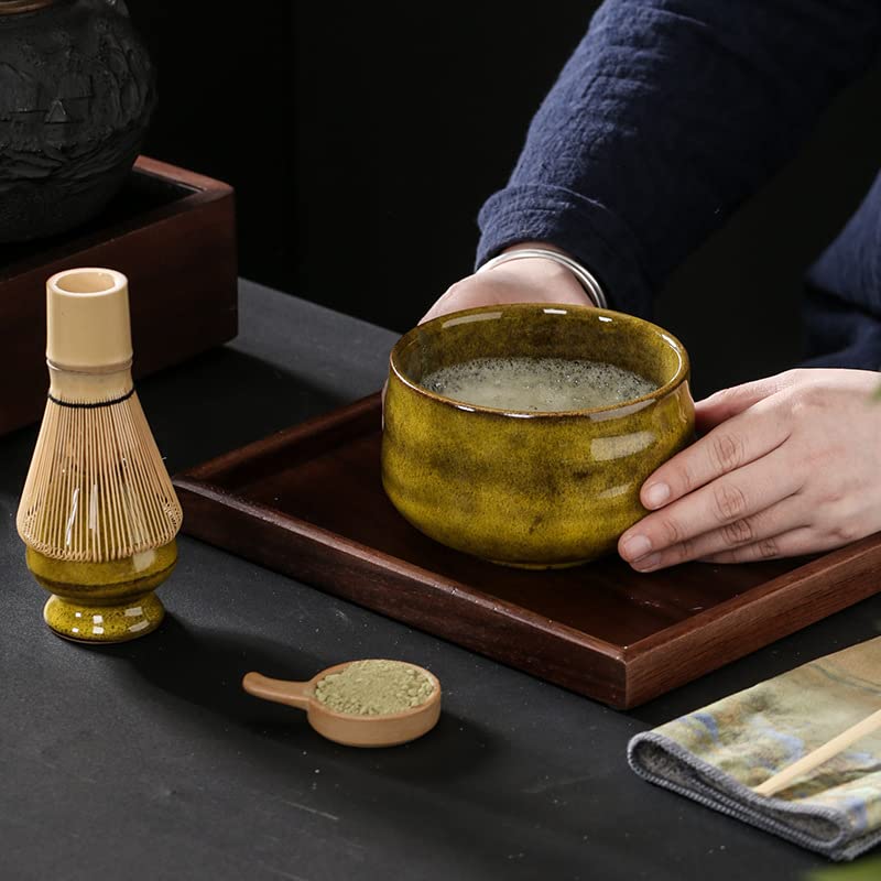 Stylish Matcha Tea Blue Traditional 12cm 8cm 400ml Tea Ceremony Popular Gift for Tea Ceremonies Bowl, Glaze, Kyoto-yaki, Craftsmanship, Ceramic,