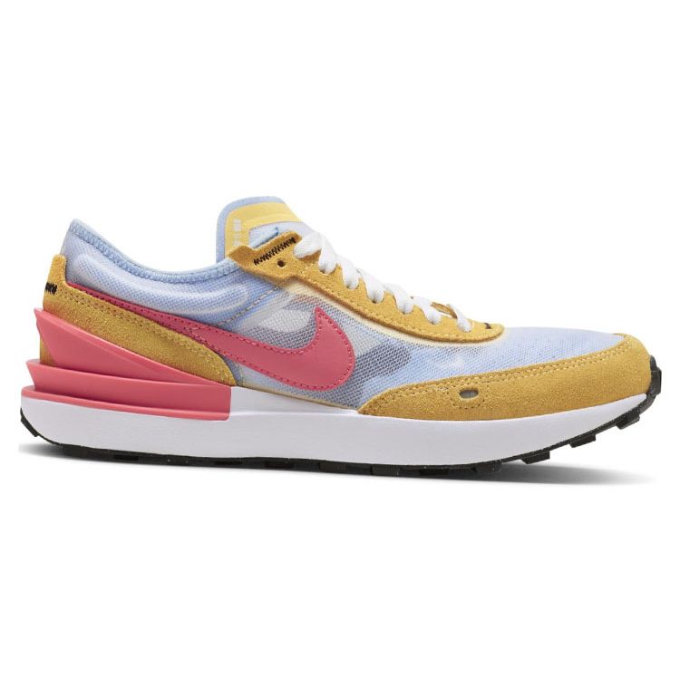 Nike Waffle One Lace-Up Non-Slip Shock Absorbing Low-Top Casual Shoes Kids sneaker Orange White DC0481-700