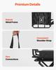Hunting Chair, 360° Silent Swivel, Foldable Lightweight Portable Blind Chair, Heavy-Duty Steel Frame Ground Stool Seat, with Adjustable Shoulder