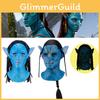 Svítící Avatar Pokrývka hlavy Halloweenská Maska Ideální pro Cosplay a Karnevaly