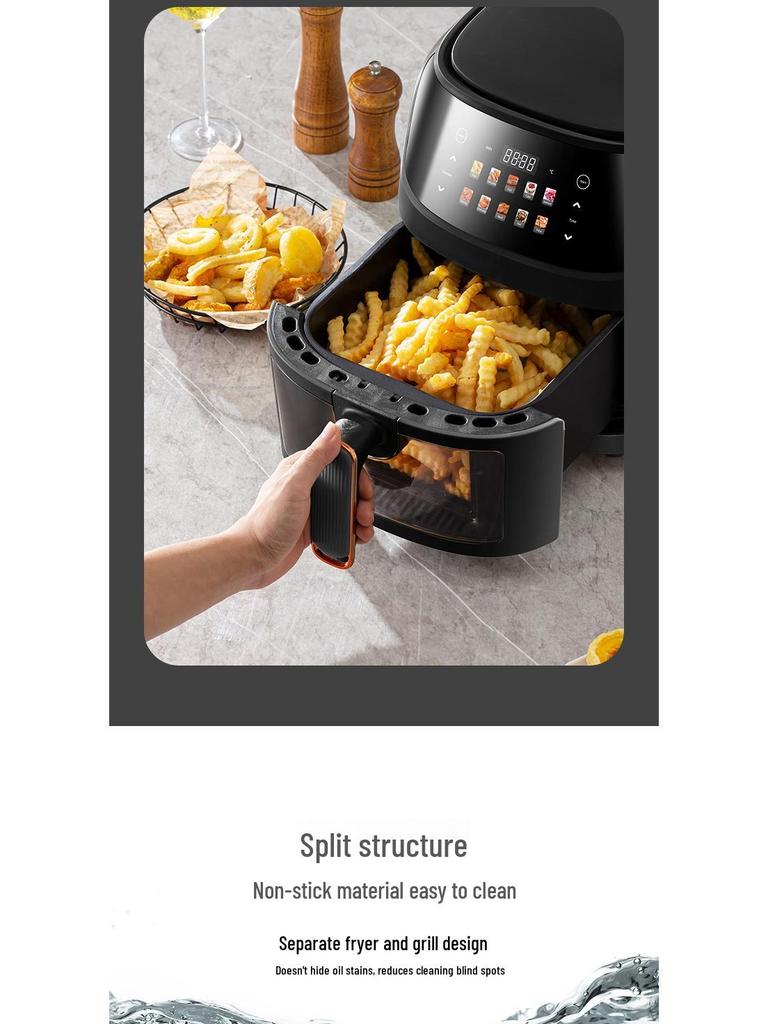 Multifunctional Large-Capacity Electric Air Fryer with Visible Window