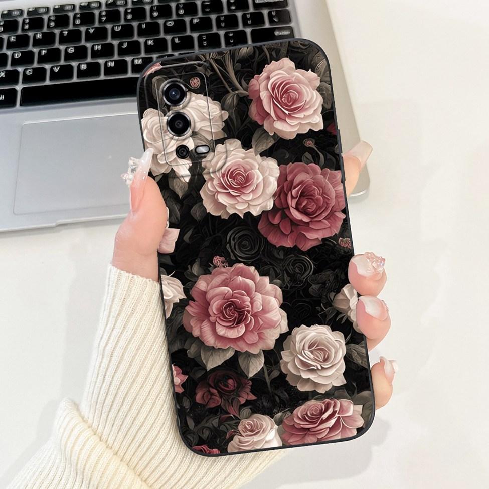 For Oppo A55 4G Case CPH2325 Silicone Cute Cat Fashion Butterfly Flowers Love Painted Cover For Oppo A55 4G Phone Case
