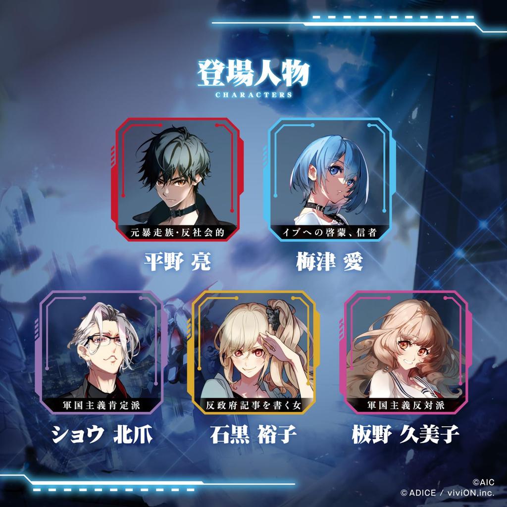 ADICE Megazone 23 Bahamut's Afterimage (5 Players + GM, 225 Minutes, Ages 15 and Up) Murder Mystery