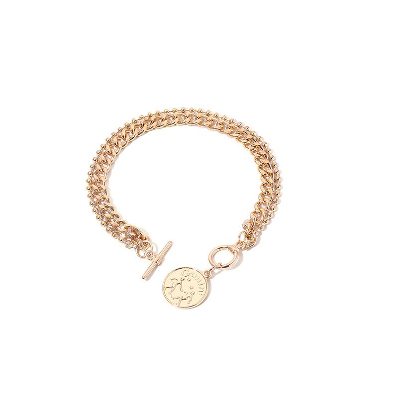 Love Round Brand Metal Bracelet Ins the Same Style, Fashionable Personalized Bracelet