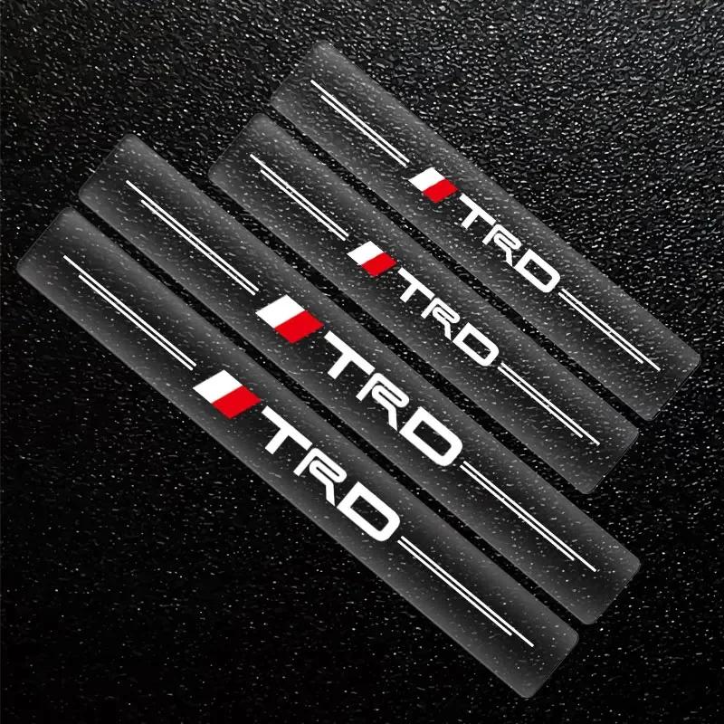 Samolepka na práh auta Ochranná fólie odolná proti poškrábání Průhledná pro Toyota Prado Aqua Hilux Rav4 Camry Prius TRD Venza GR
