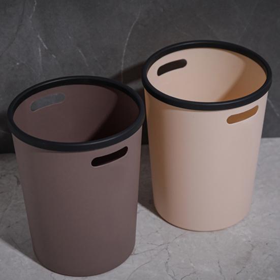 Garbage Bin Modern Style High Capacity Large Opening Shatterproof with Compression Ring Keep Tidy Smooth Surface Household Large Trash Can for Home