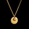 Titanium Steel Engraved Name Necklace with December Birthstone Pendant