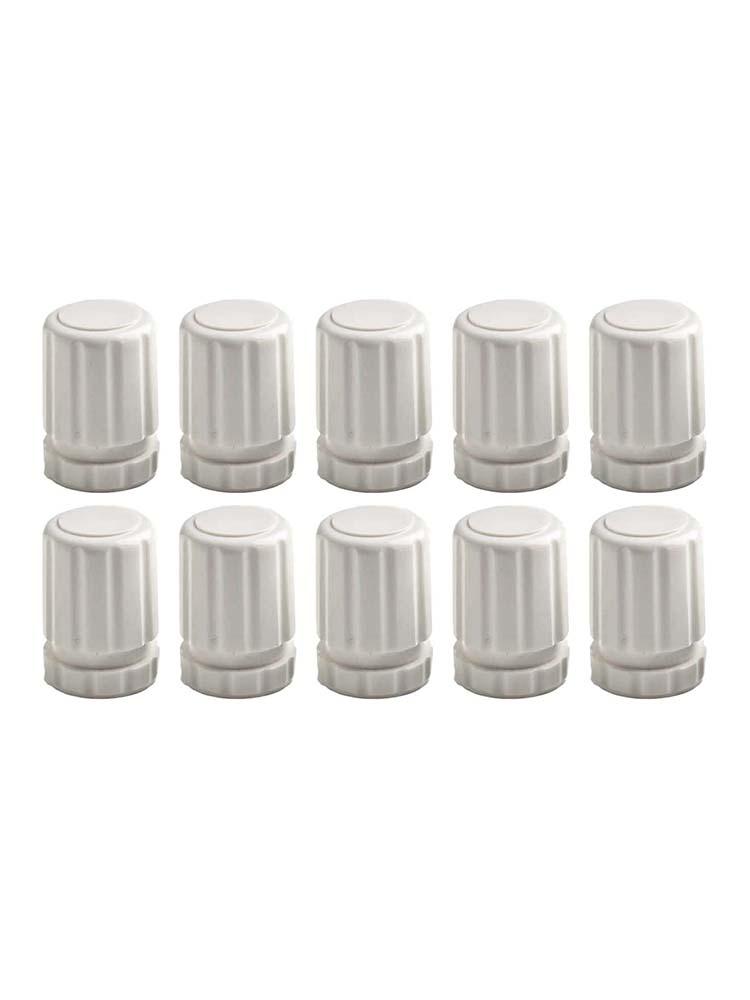 10pcs Hand Wheel Switches for Underfloor Heating Manifold M30 x 1 5 White