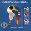 Chapeau d'aviateur pour enfants, chaud, coupe-vent et protégeant les oreilles pour les activités de plein air en hiver, doublé de polaire pour plus de chaleur.