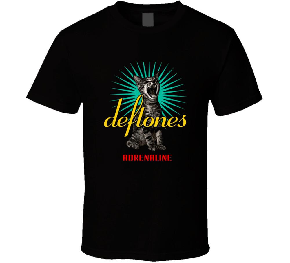Deftones Adrenaline Cat Logo T Shirt S разноцветный