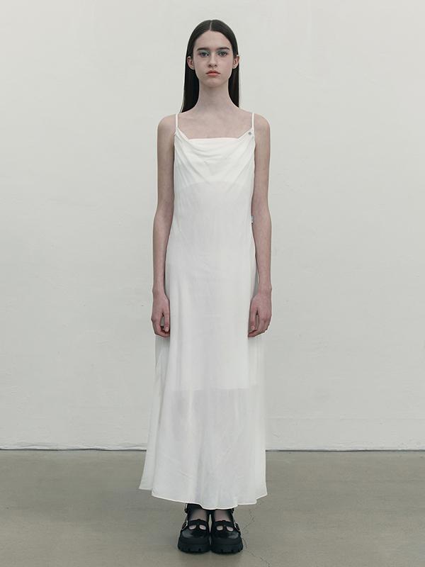 Kirsh Back-Point Maxi Sleeveless Dress [Ivory]