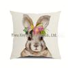 Popular Easter Cartoon Rabbit Sofa Cushion Cover for Home Decoration