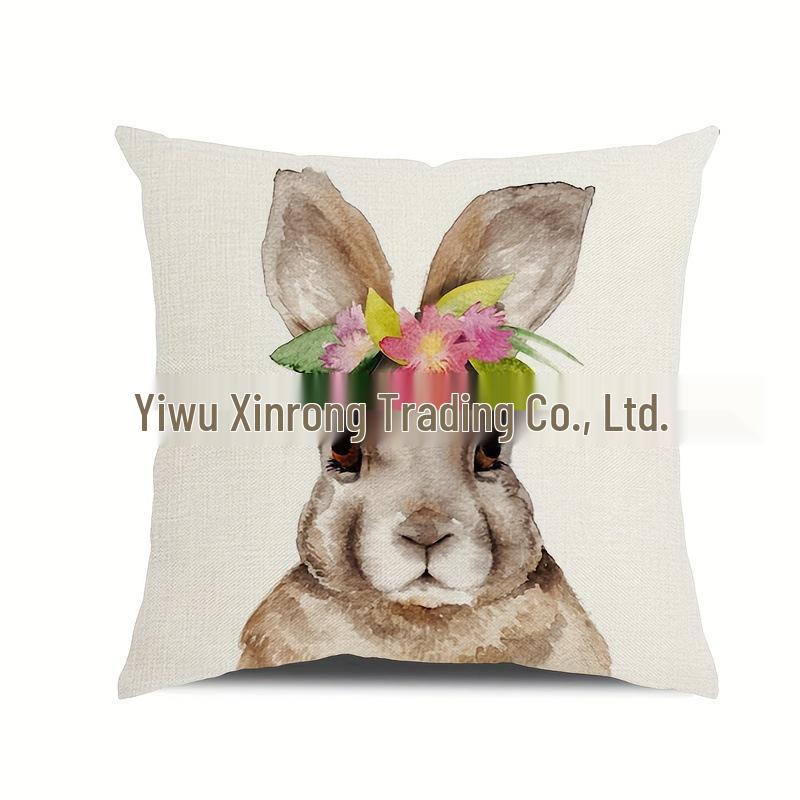 Popular Easter Cartoon Rabbit Sofa Cushion Cover for Home Decoration
