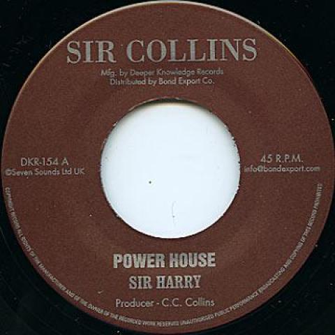 

7inch Record SIR HARRY Power House Version DKR154 Sir CollinsDig 197 US Reggae Ska Dub Used
