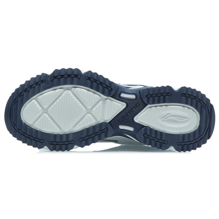 Li-Ning Trendy Shock Absorbing Non-Slip Wear-Resistant Breathable Lightweight Low-Top Running Shoes Men Sneakers White Blue ARLR013-1