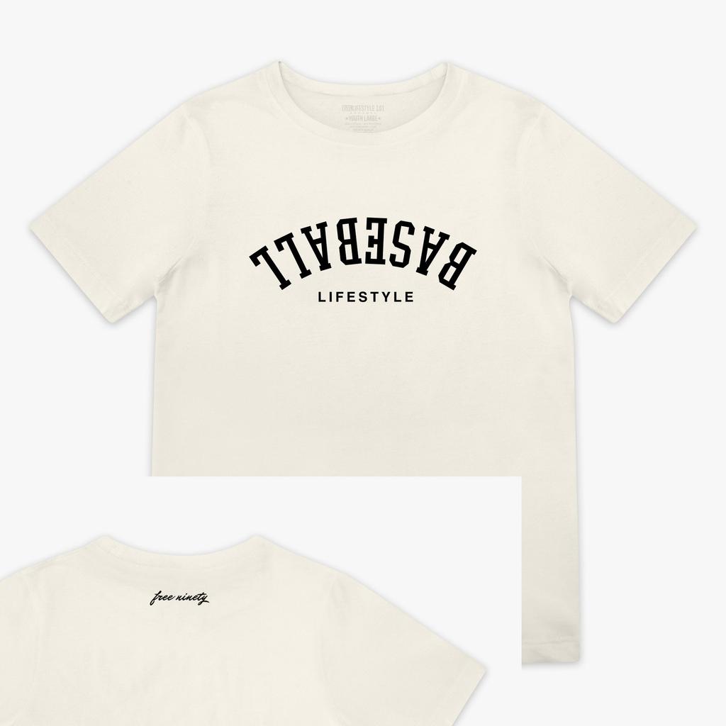 2025 Summer Boys Kids Baseball Printed Cotton T-Shirt Breathable Loose Sweat Absorbing Backstop Youth T-Shirt Fashion Top