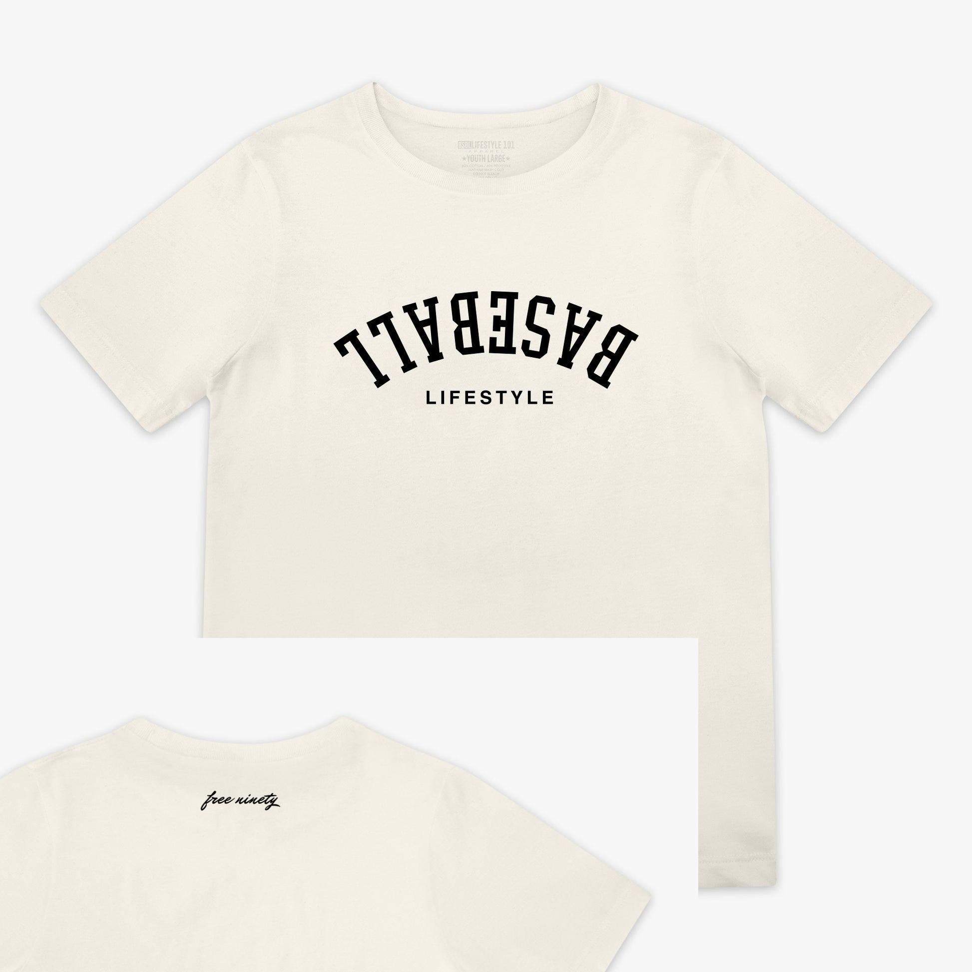 

2025 Summer Boys Kids Baseball Printed Cotton T-Shirt Breathable Loose Sweat Absorbing Backstop Youth T-Shirt Fashion Top M