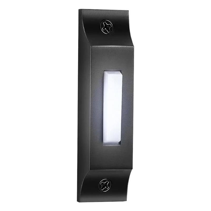 

Illuminates Doorbell Button Metal Wall Mount Switches Elegant Lighted Door Chimes Button Simple to Use for Home Entryway 1