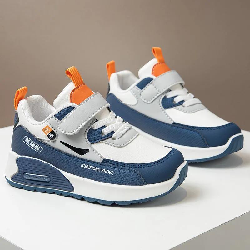 Spring and Autumn PU Leather Sport Shoes for Children Kid's Sneakers Soft-soled Outdoor Boy's Girl's Running Shoes