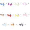 Modern Heart Shape Sunglasses For Ladies And Teens Frameless Eyeglasses For Photo Props And Costume Accessories