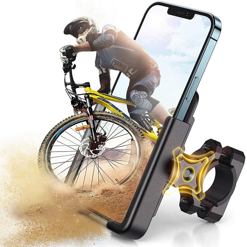 Metal phone holder for scooter bike, black