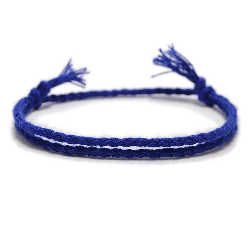 Dopamine Multicolor Cotton Hand-Woven Bracelet - Ladies Simple Bangle