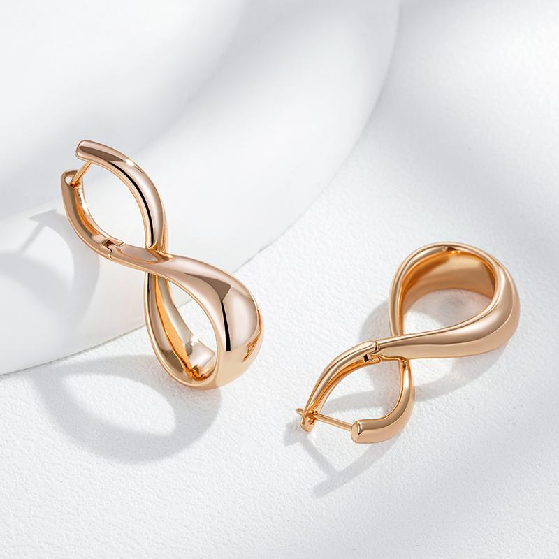 Luxury Retro Water Drop Pendant Women'S Big Earrings  Rose Gold Color Daily Fashion Multipurpose Exquisite Jewelry