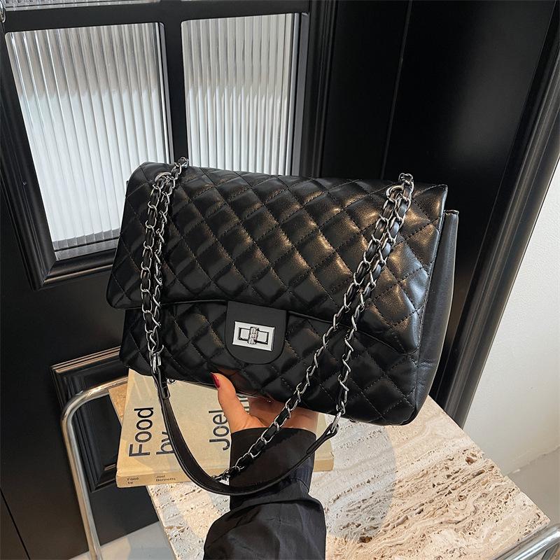 

2025 новая модная вместительная сумка-мессенджер для поездок на работу, повседневная универсальная сумка через плечо чёрный