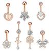 Butterfly Belly Piercings Stainless Steel Zircon Navel Ring Fashion Belly Button Rings  Girl