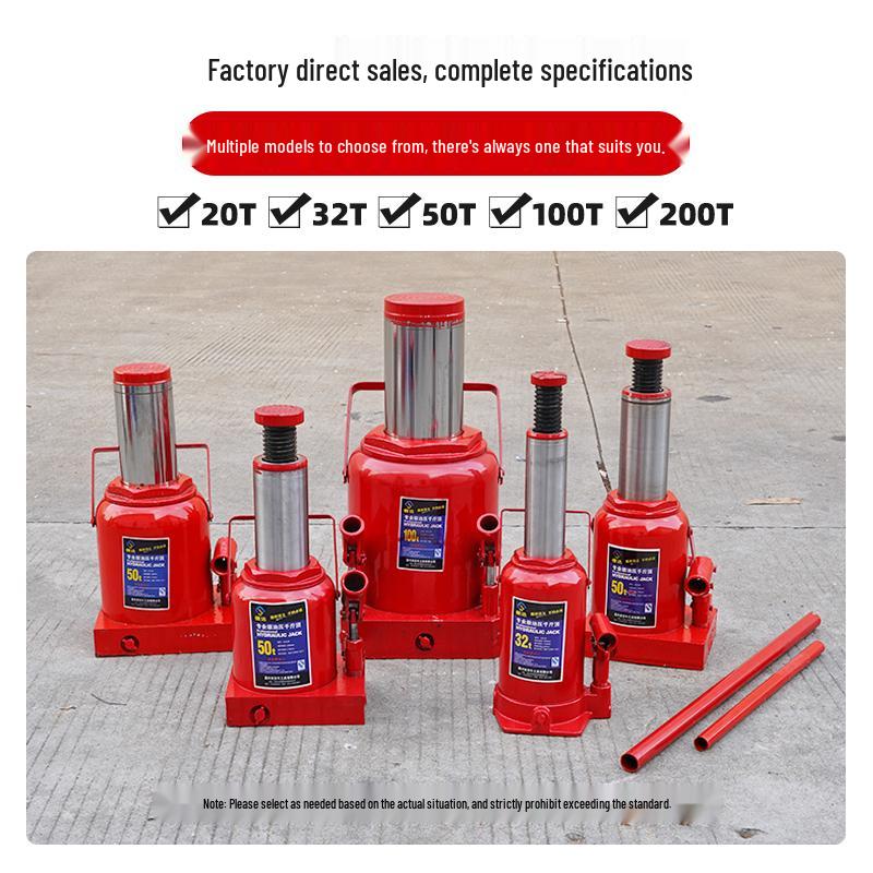 Heavy-Duty Hydraulic Vertical Jack, 20T-200T Capacity