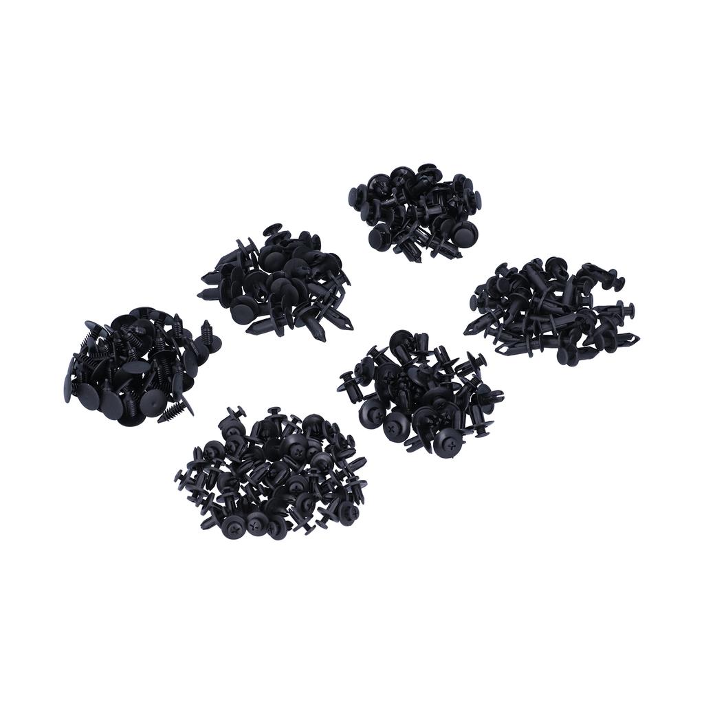 190pcs Auto Fasteners Clips 6 Size Mixed Push Rivets for Car Body Fender Hood Dash Panel