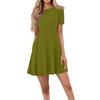 Women's Casual Fashion Round Neck Short Sleeve Short Dress