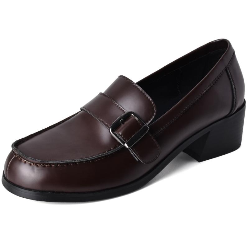 

Модные весенние туфли-лоферы для женщин в британском стиле 2024 года из натуральной кожи, повседневные туфли на плоской подошве для колледжа, модные черные туфли-оксфорды для девочек, большой размер 43 коричневый