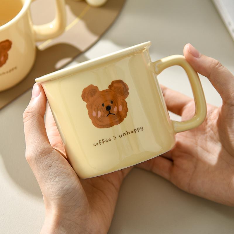 Retro Kaffeetasse Keramik Deckelloser Becher Mundspülbecher Haushalt Mädchen Hoch Aussehend Kinder Wasserbecher