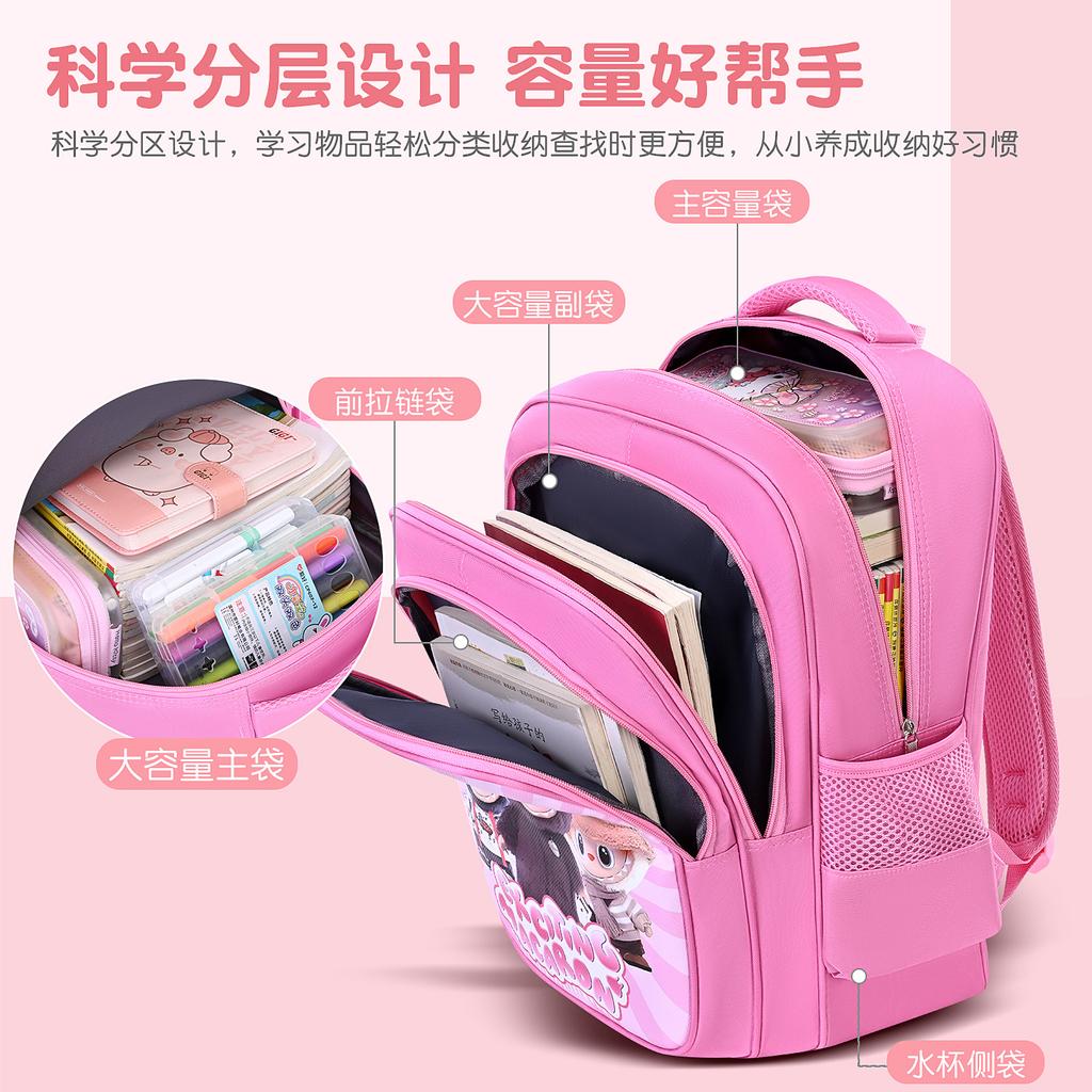 School Bag Elementary School 1-3-6 Grade Children Cartoon Shoulders