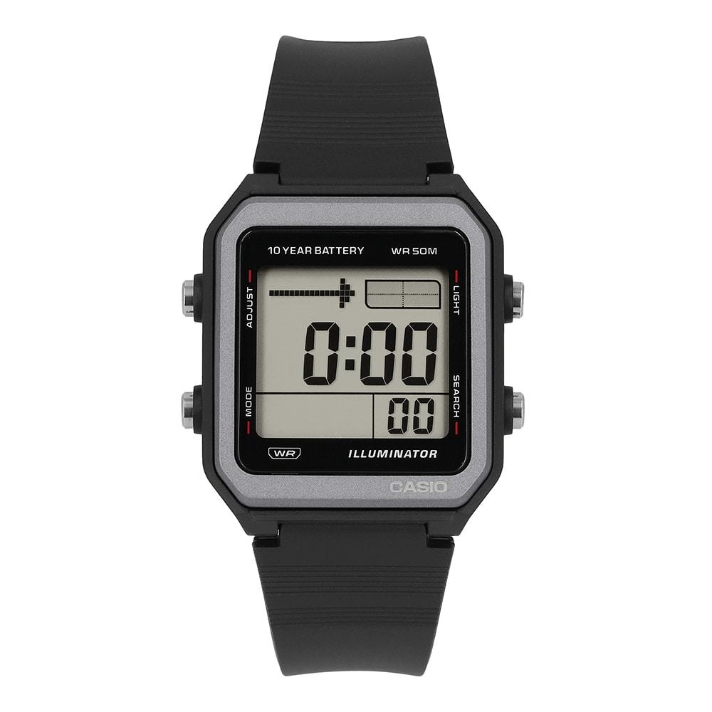 Casio Unisex Digital Square Resin Watch W 221h 1avdf W-221H-1AVDF