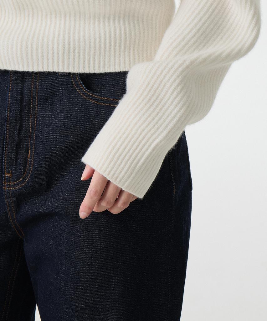 MUSINSA STANDARD WOMAN Women'S Lambswool Ribbed Knit Half Zip [Ivory]