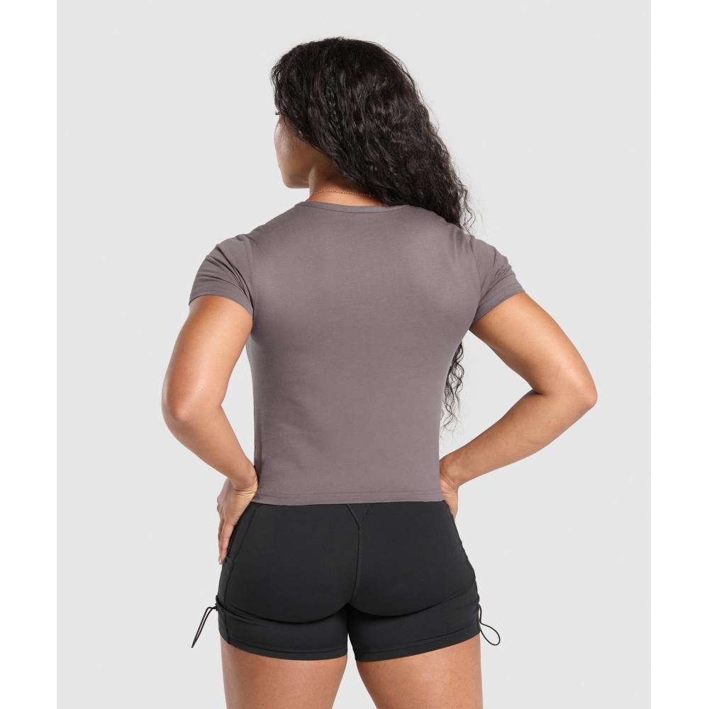 Gymshark Bulking Season Baby Tee Brushed Purple B1c9r Pbzp