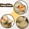 Duck Tea Pet Ornament Clay Decorative Craft Art Animal Figurine Sculpture for Gift Bookshelf