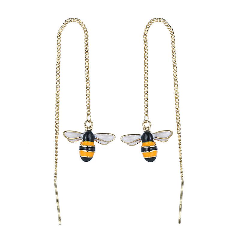 Trendy Cartoon Bee Stud Earrings: Cute Fashion Accessories for Girls