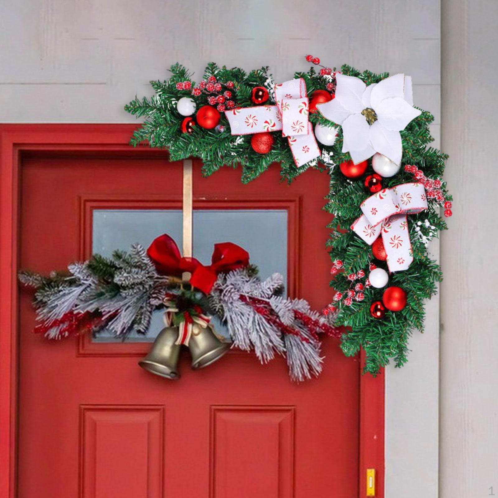 

Christmas Front Door Wreath, Durable Garland, for Apartments, Festivals, Cafe, Year, белый