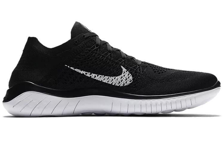 Nike Free Rn Flyknit 2018 Black White 942838-001