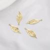 1pc Brass Leaf Charm Pendant for Earring Necklace DIY Jewelry Making