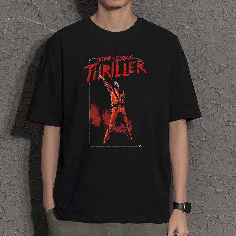 Michael Jackson Commemorative Printed Short Sleeve Vintage Clothing for Men and Women TShirts