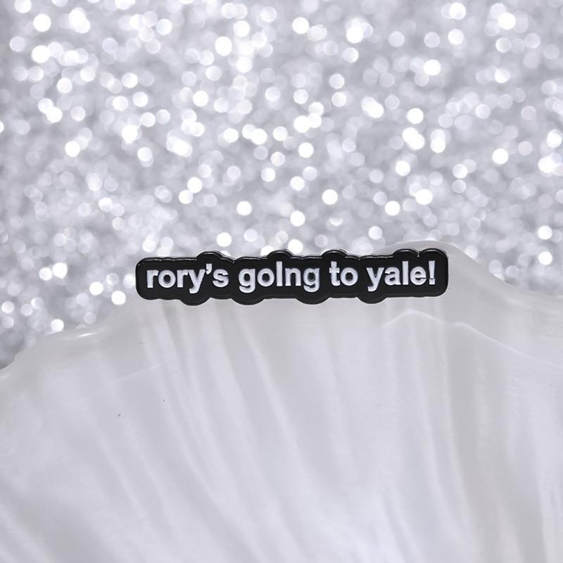 Contemporary Going Rory To Yale Brooch Pin Elegant Enamel Design For Special Celebrations