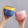 304 Stainless Steel Insulated Breakfast Cup with Lid & Spoon - Large Capacity for Porridge, Oatmeal, Milk; Portable for Students & Office Workers