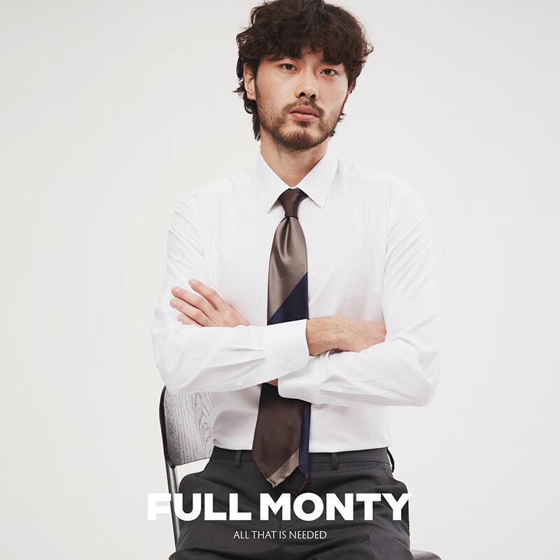 

FULL MONTY Men s DP Wrinkle-Free Pure Cotton Business Formal Long Sleeve Shirt 40