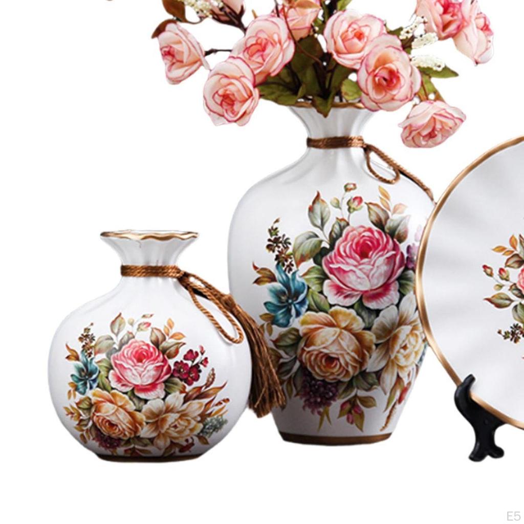 3 Keramikvasen für Blumenarrangements, Dekorative Behälter für den Innenbereich