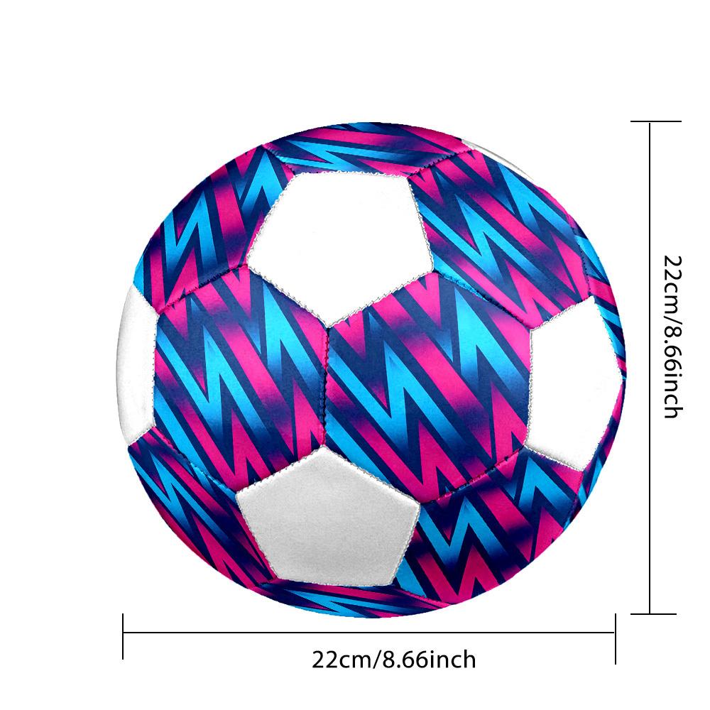 1pc Neon Zigzag Lightweight PVC Training Soccer Ball, Size 5, Suitable for Indoor and Outdoor TrainingGift y60348