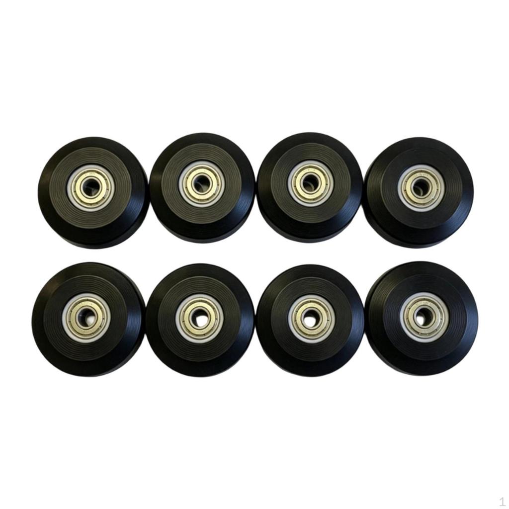 4 Pieces Pilates Reformer Wheels Bearings Direct Pu Construction Quiet Suitable for Exercise Gym